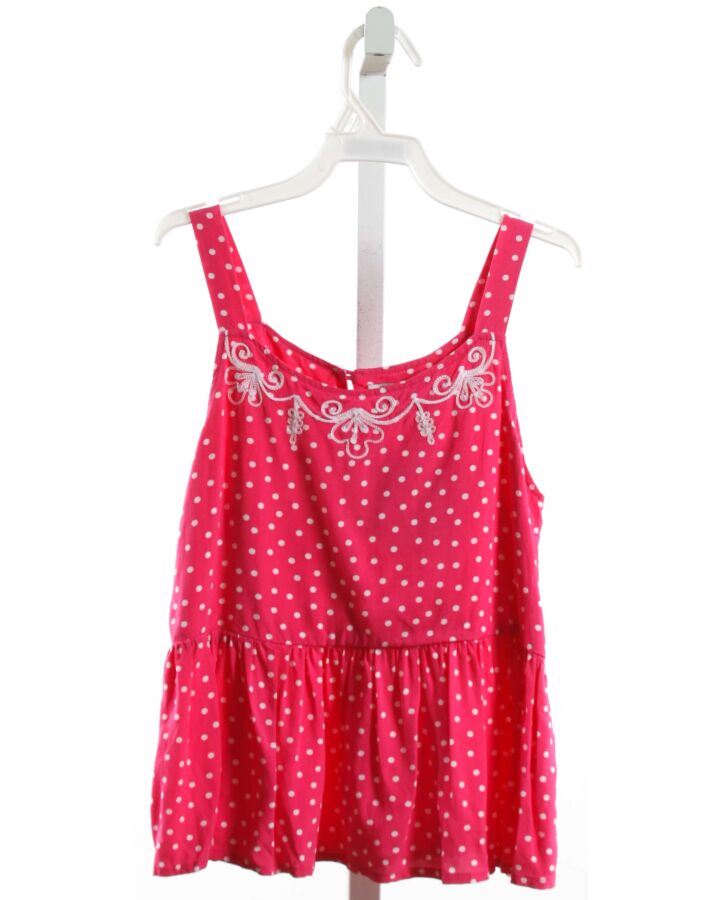 JOYOUS AND FREE  HOT PINK  POLKA DOT  SLEEVELESS SHIRT