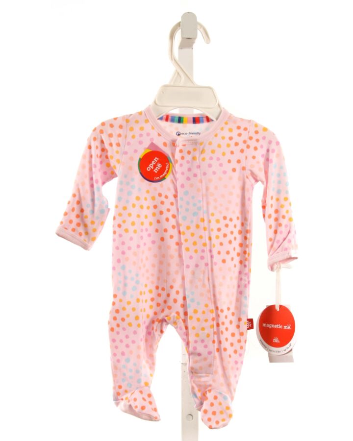 MAGNETIC ME  PINK KNIT POLKA DOT PRINTED DESIGN LAYETTE