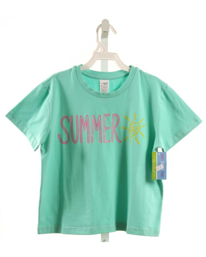 SET BY LULLABY SET  MINT   PRINTED DESIGN T-SHIRT