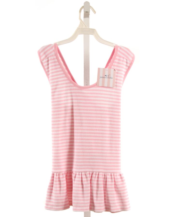 JAMES & LOTTIE  LT PINK TERRY CLOTH STRIPED  COVER UP