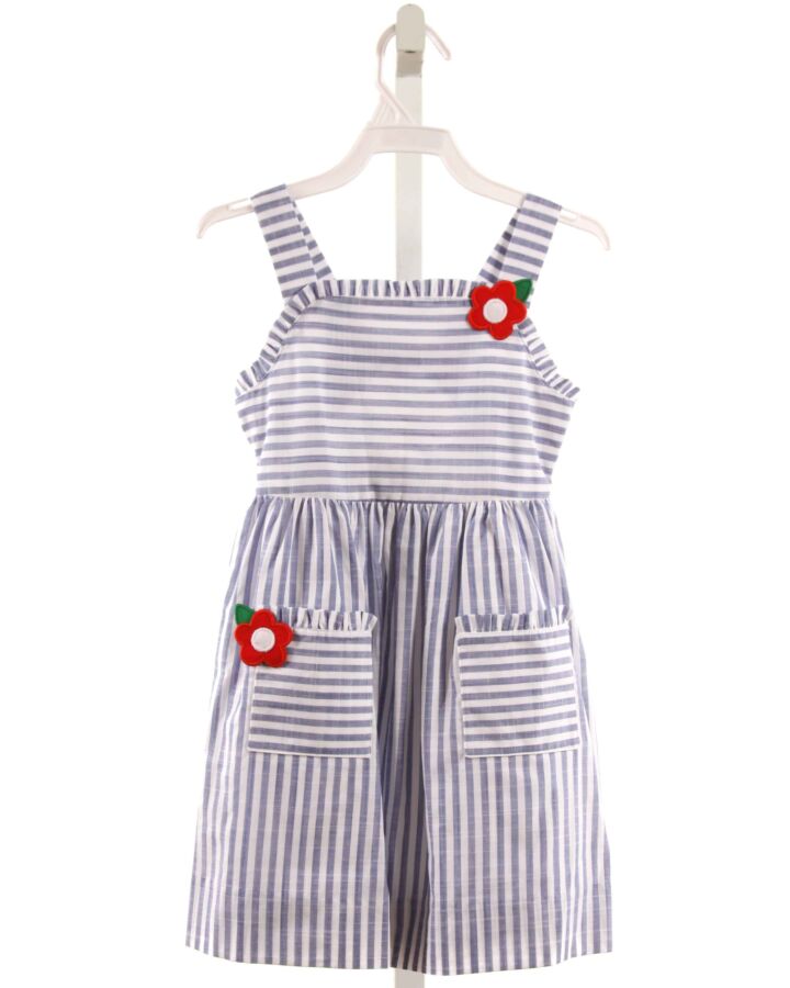 FLORENCE EISEMAN  CHAMBRAY  STRIPED  DRESS