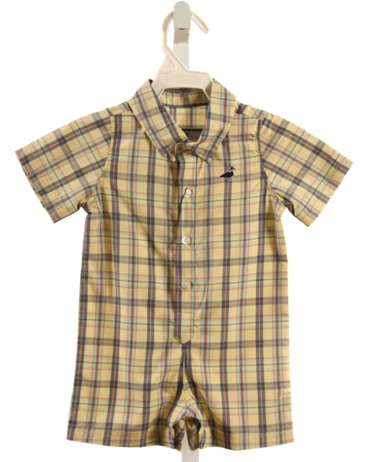 PROPERLY TIED  YELLOW  PLAID  SHORTALL