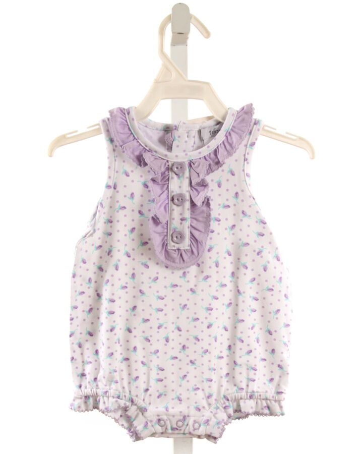 ISHTEX  PURPLE  FLORAL  KNIT BUBBLE WITH RUFFLE