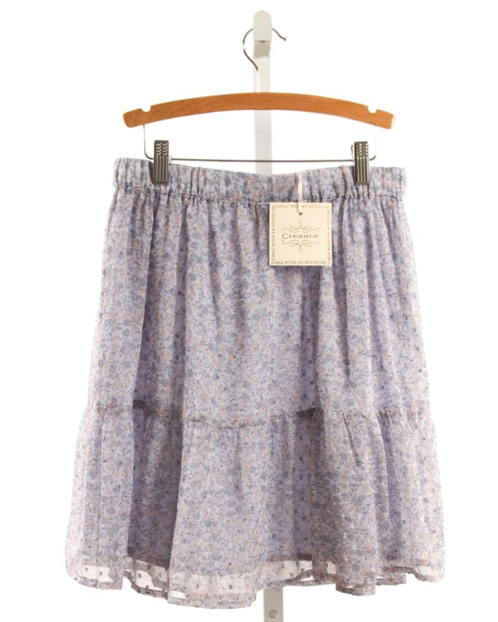 CREAMIE  LT BLUE  FLORAL  SKIRT