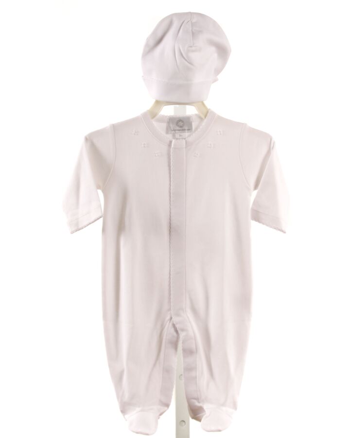 THE PROPER PEONY  WHITE   EMBROIDERED LAYETTE WITH PICOT STITCHING