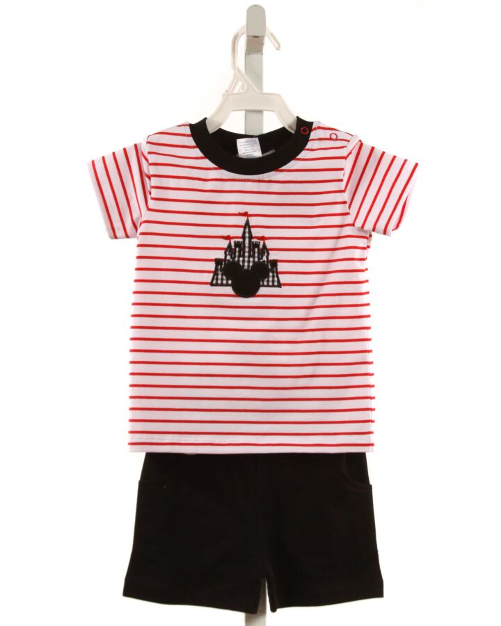 ISHTEX  RED KNIT STRIPED  2-PIECE OUTFIT