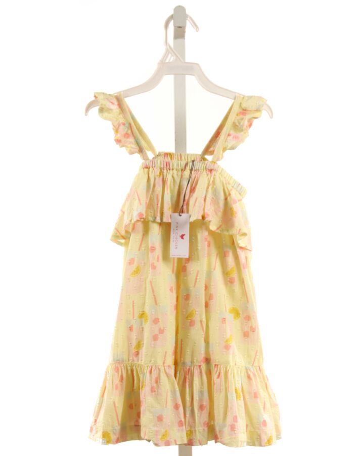 PINK CHICKEN  PALE YELLOW SWISS DOT   DRESS