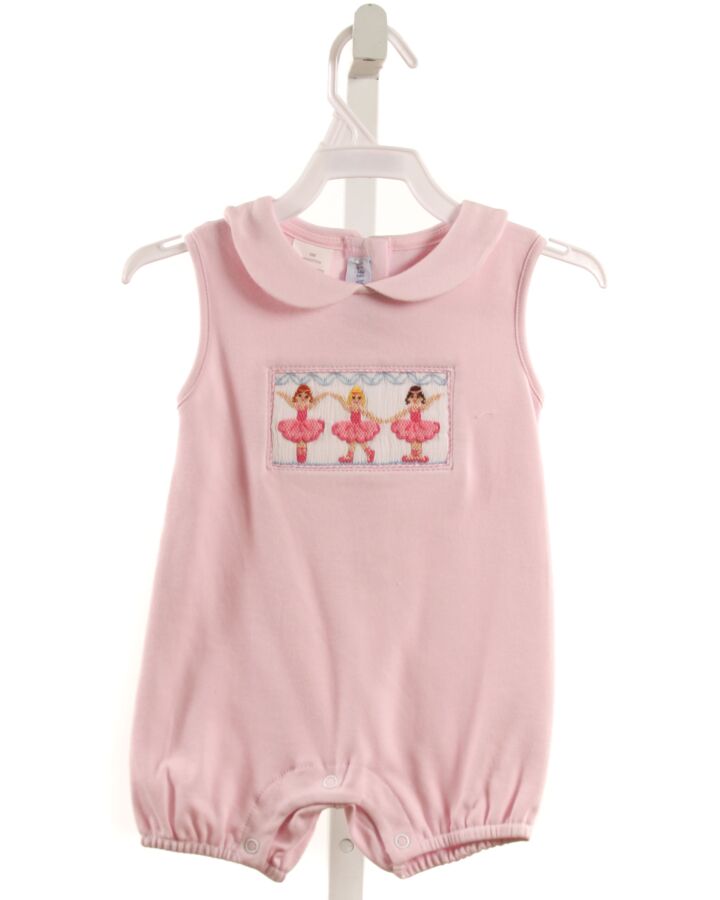 VIVE LA FETE  PINK   SMOCKED KNIT ROMPER