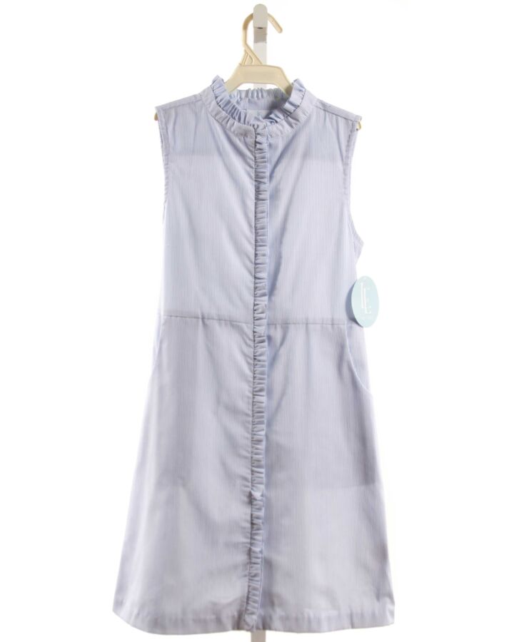 LITTLE ENGLISH  LT BLUE  STRIPED  DRESS WITH RUFFLE