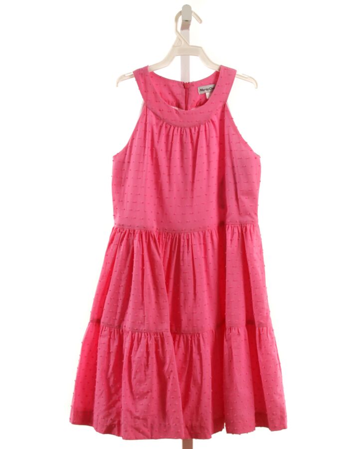 MARIA CASERO  HOT PINK  SWISS DOT  DRESS
