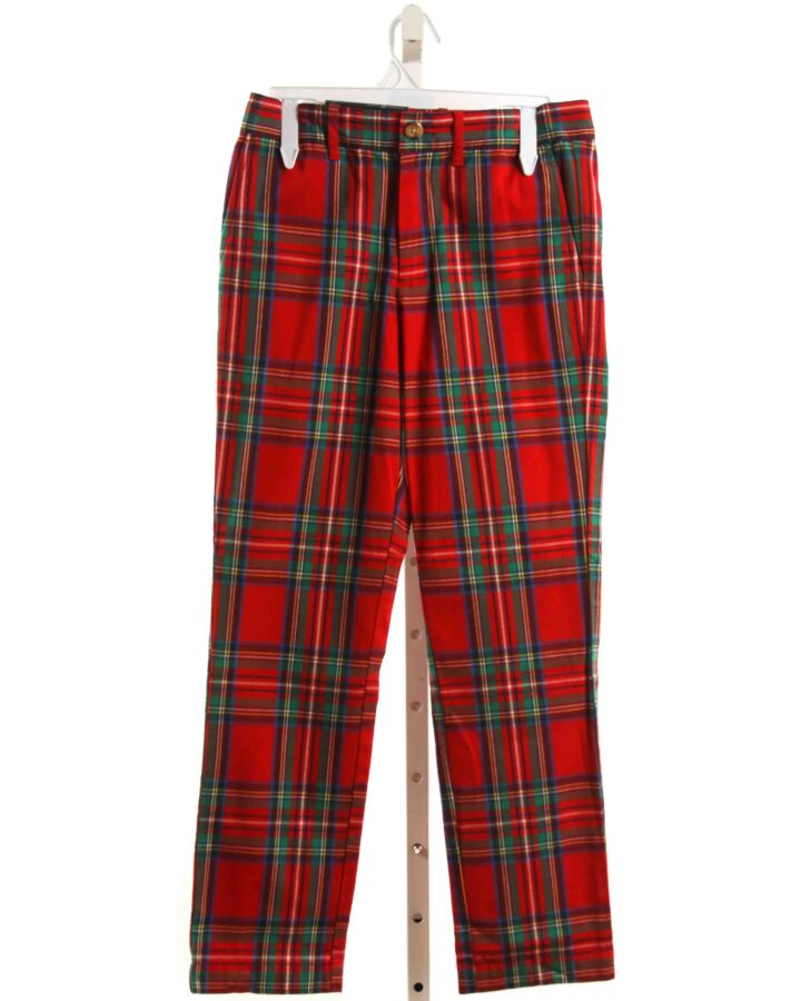 BROWN BOWEN & COMPANY  RED  PLAID  PANTS