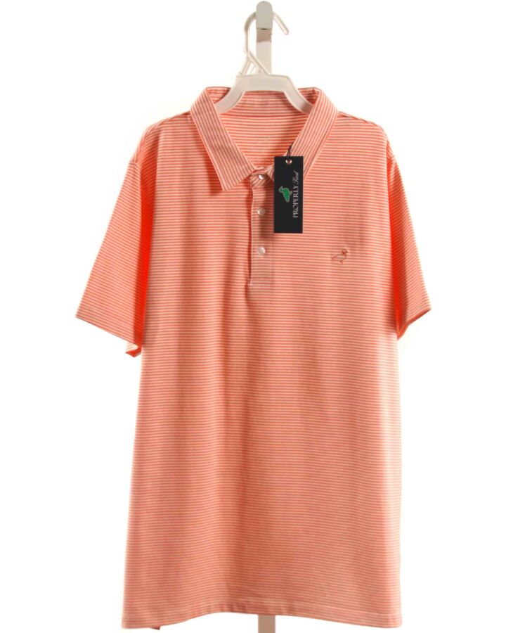 PROPERLY TIED  PINK  STRIPED  KNIT SS SHIRT