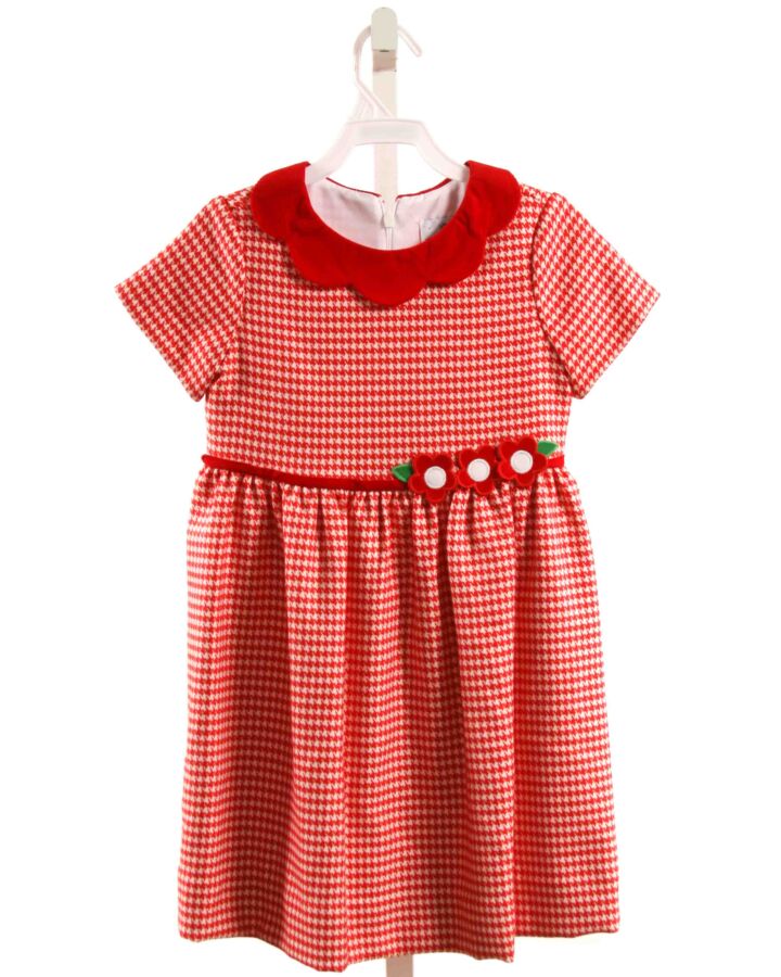 FLORENCE EISEMAN  RED  HOUNDSTOOTH  DRESS