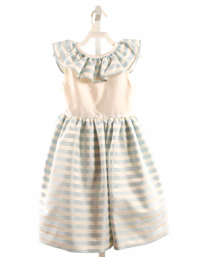SUSANNE LIVELY  LT BLUE SILK   PARTY DRESS WITH RUFFLE
