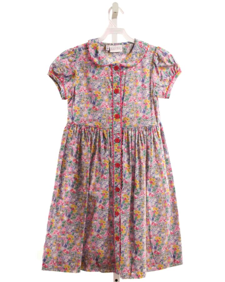 RACHEL RILEY  LAVENDER  FLORAL  DRESS WITH RIC RAC