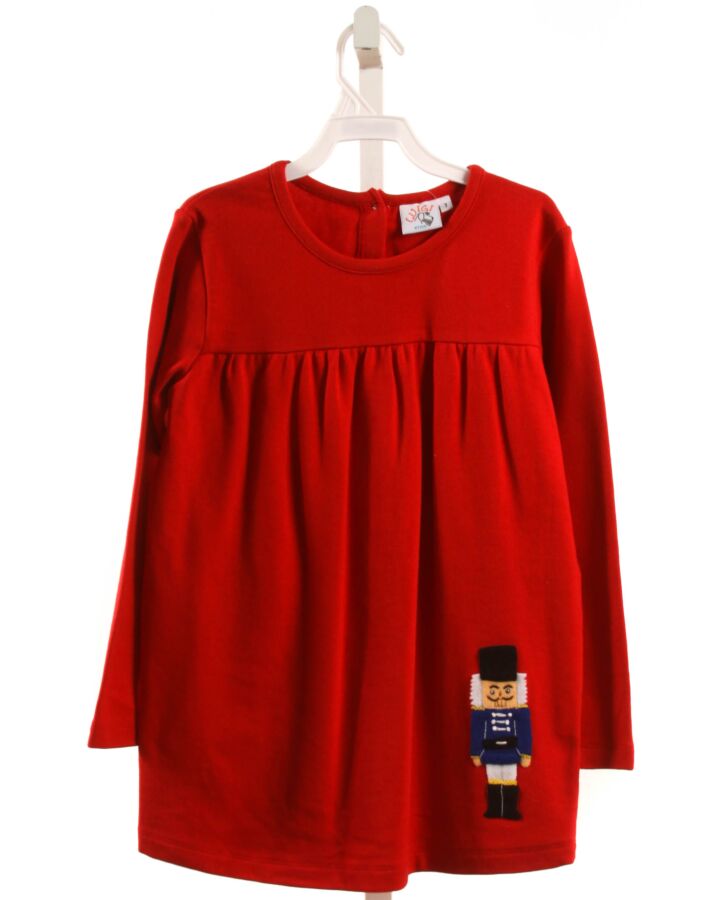 LUIGI  RED   APPLIQUED KNIT LS SHIRT