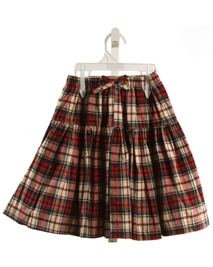 PINK CHICKEN  RED  PLAID  SKIRT