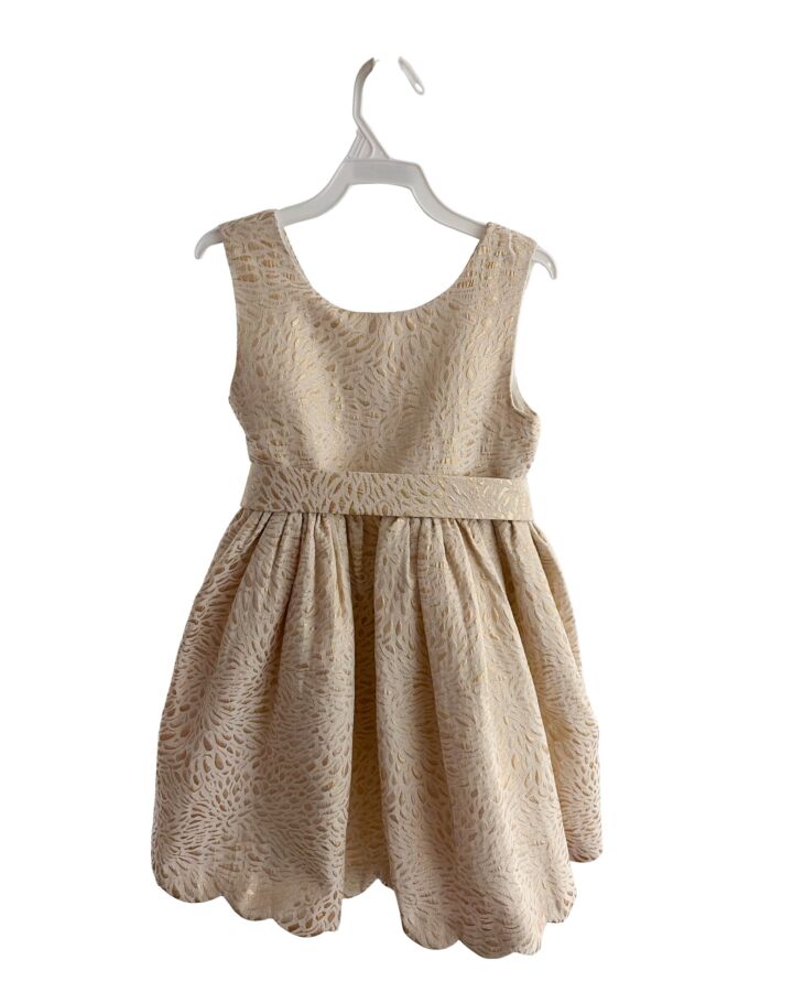 BROWN BOWEN &  CO  GOLD   EMBROIDERED PARTY DRESS