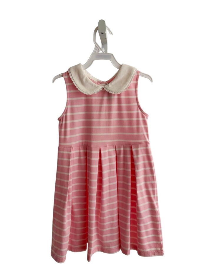 RACHEL RILEY  PINK  STRIPED  KNIT DRESS WITH EYELET TRIM
