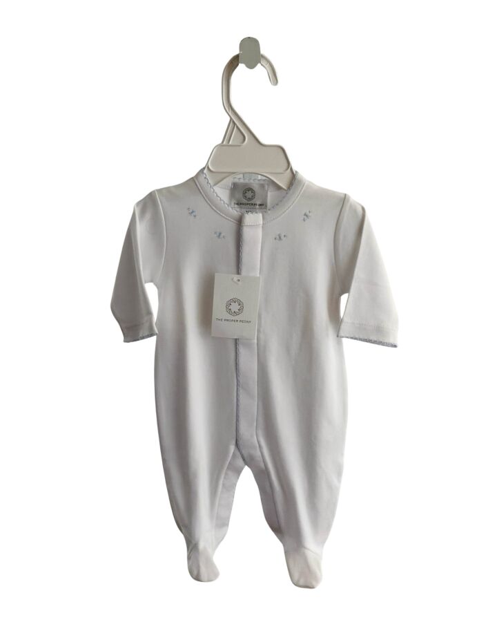 THE PROPER PEONY  WHITE    LAYETTE WITH PICOT STITCHING