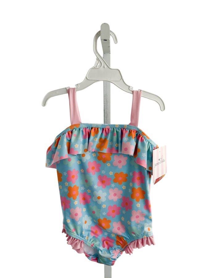 JAMES & LOTTIE  BLUE  FLORAL  1-PIECE SWIMSUIT WITH RUFFLE