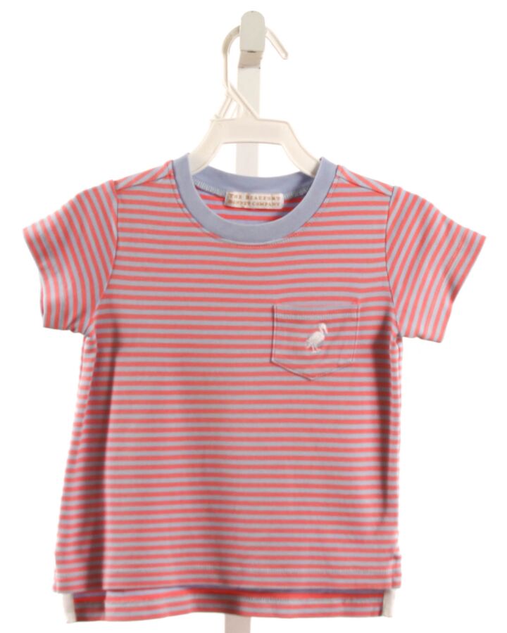 THE BEAUFORT BONNET COMPANY  RED  STRIPED  KNIT SS SHIRT