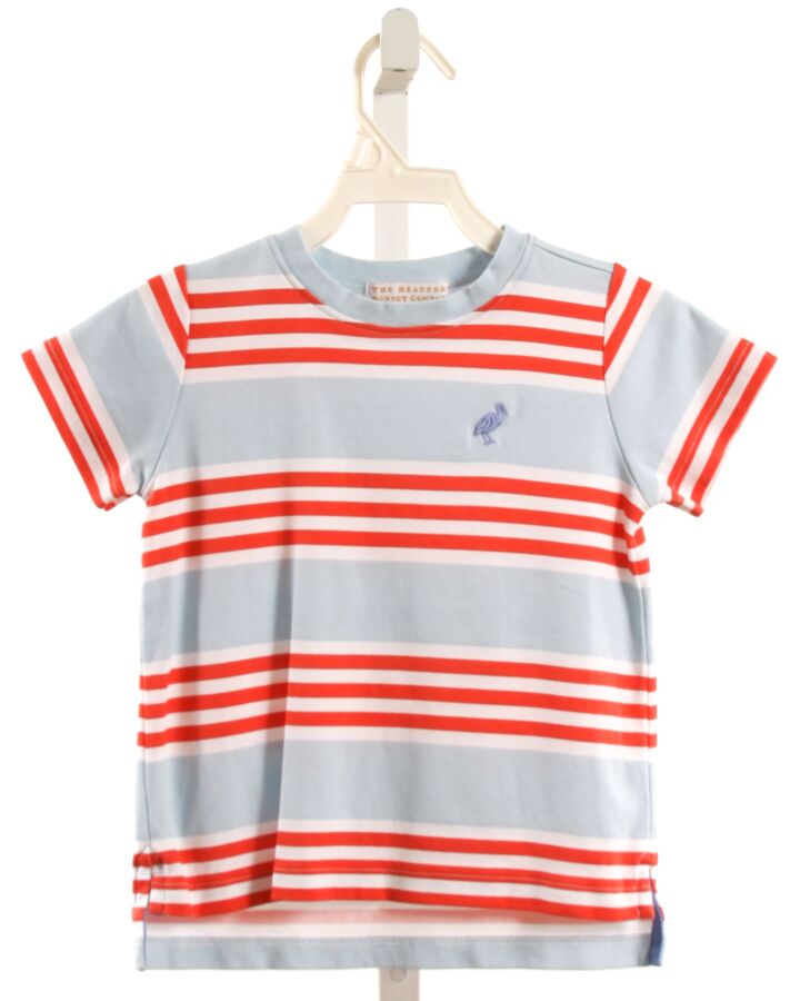 THE BEAUFORT BONNET COMPANY  RED  STRIPED  KNIT SS SHIRT