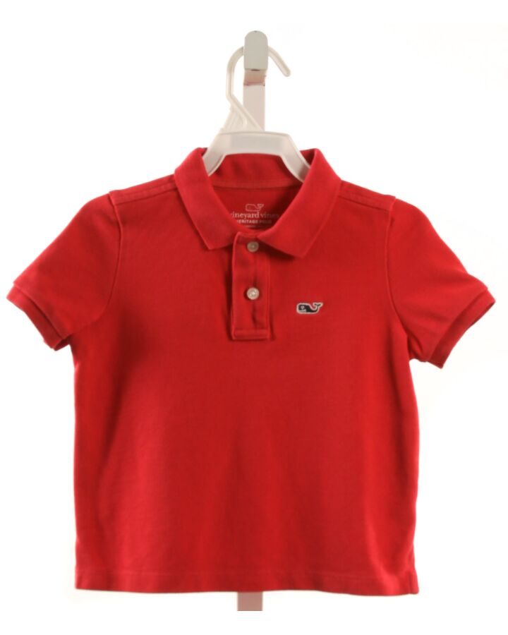 VINEYARD VINES  RED    KNIT SS SHIRT