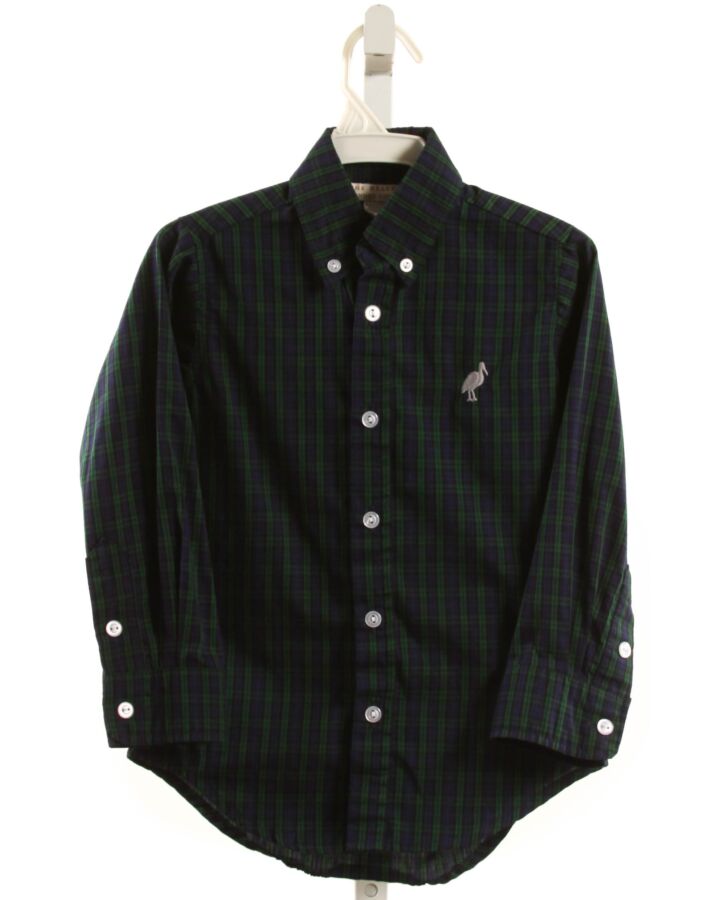 THE BEAUFORT BONNET COMPANY  NAVY  PLAID  DRESS SHIRT