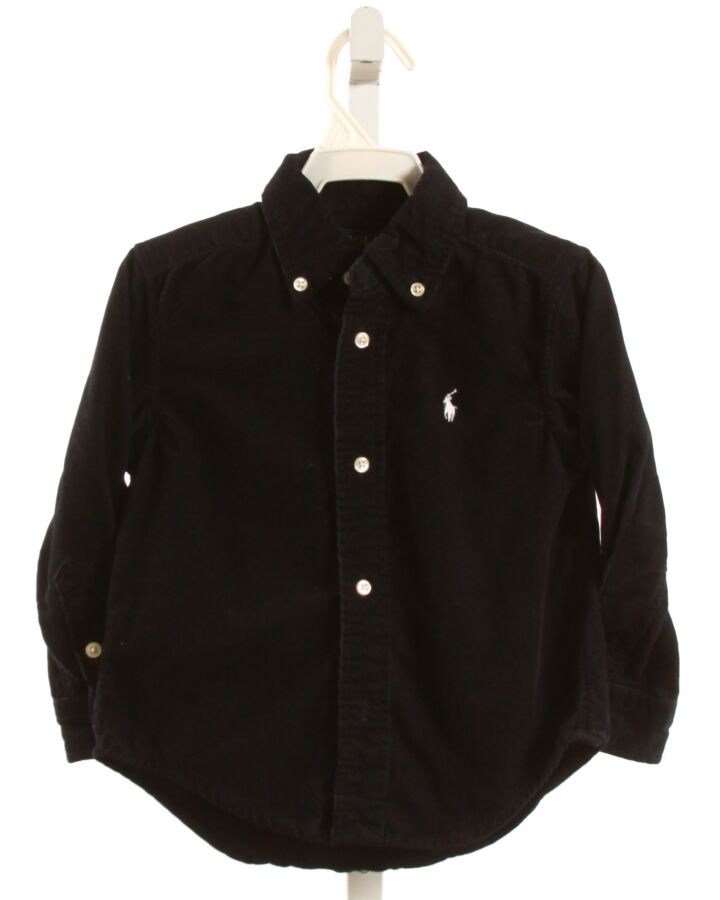 POLO BY RALPH LAUREN  BLACK CORDUROY   DRESS SHIRT