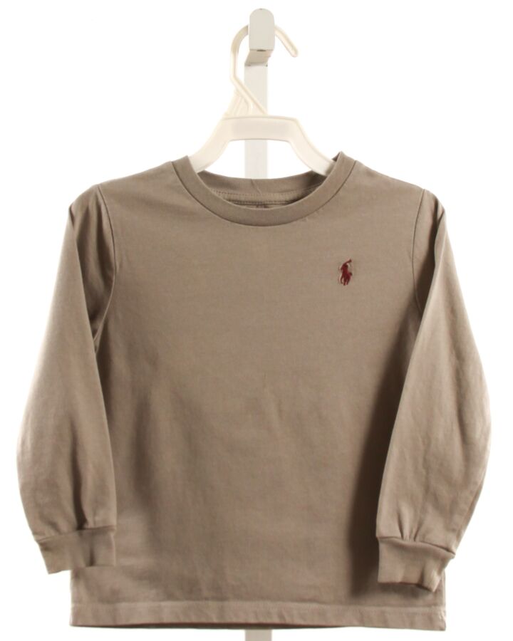 RALPH LAUREN  GRAY    KNIT LS SHIRT