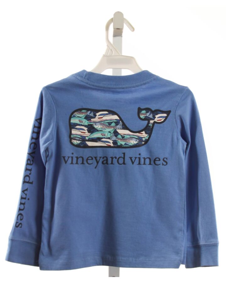 VINEYARD VINES  BLUE   PRINTED DESIGN KNIT LS SHIRT