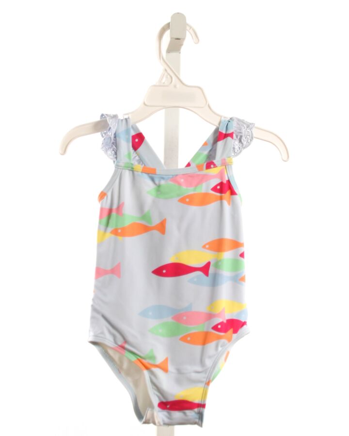 THE BEAUFORT BONNET COMPANY  LT BLUE  PRINT  1-PIECE SWIMSUIT