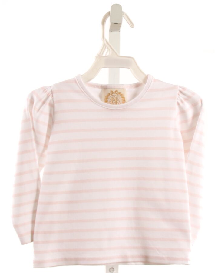 THE BEAUFORT BONNET COMPANY  LT PINK  STRIPED  KNIT LS SHIRT