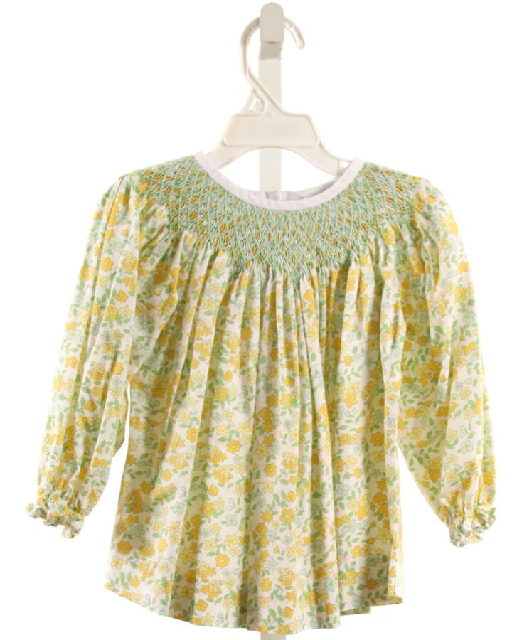 LULLABY SET  YELLOW  FLORAL SMOCKED SHIRT-LS