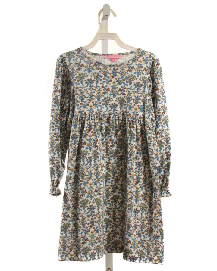 BISBY BY LITTLE ENGLISH  BLUE  FLORAL  KNIT DRESS