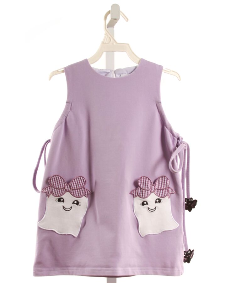 THE YELLOW LAMB  LAVENDER   APPLIQUED KNIT DRESS