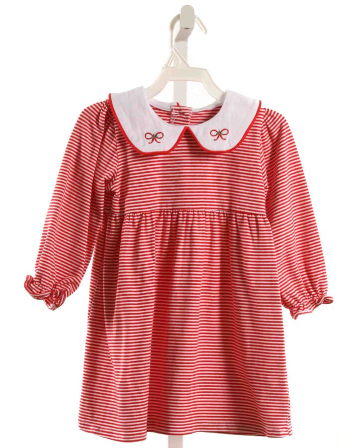 ITSY BITSY  RED  STRIPED  KNIT DRESS