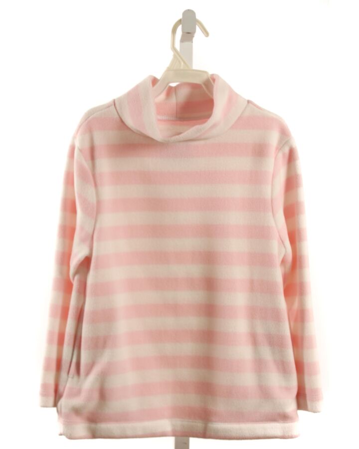 DUDLEY STEPHENS  LT PINK FLEECE STRIPED  PULLOVER