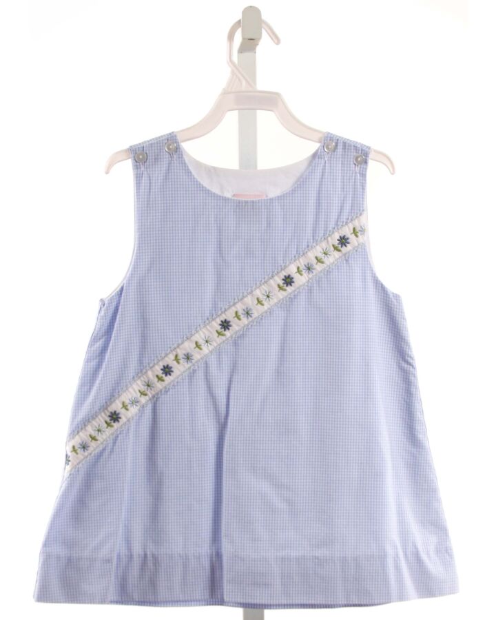 LULLABY SET  LT BLUE  GINGHAM EMBROIDERED DRESS