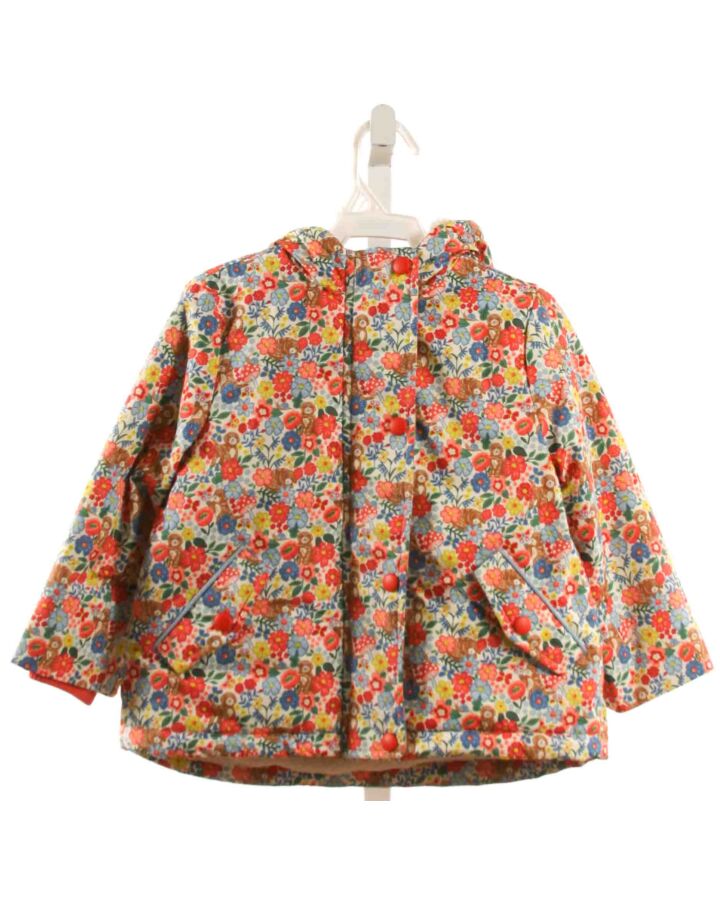 MINI BODEN  RED  FLORAL  OUTERWEAR