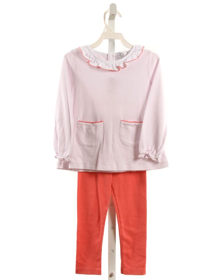 THE PROPER PEONY  LT PINK    2-PIECE OUTFIT WITH PICOT STITCHING