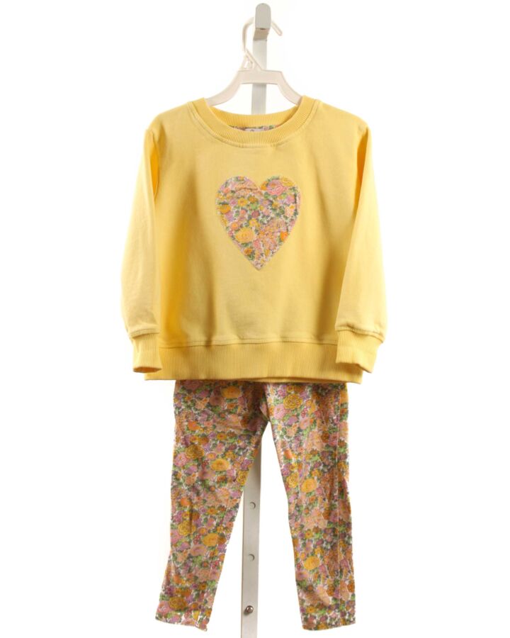 LILY ROSE  YELLOW   APPLIQUED 2-PIECE OUTFIT