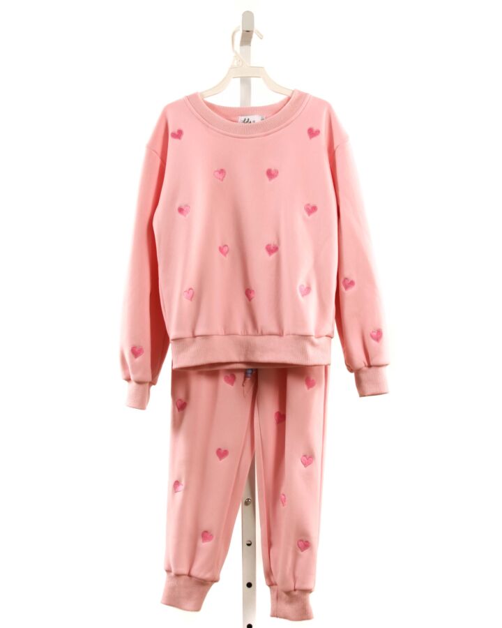 LOLA + THE BOYS  PINK   EMBROIDERED 2-PIECE OUTFIT