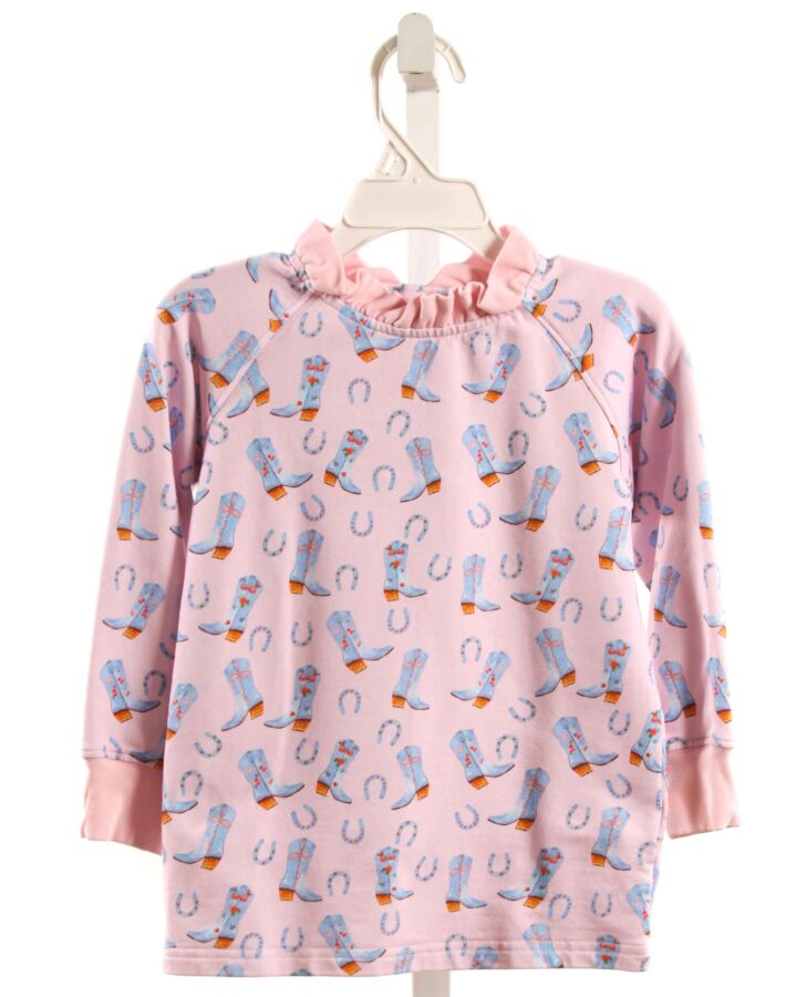 THE OAKS APPAREL   PINK  PRINT  PULLOVER