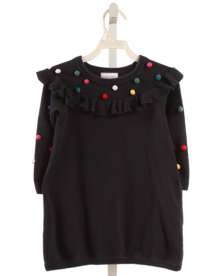 HANNA ANDERSSON  NAVY    KNIT DRESS WITH RUFFLE