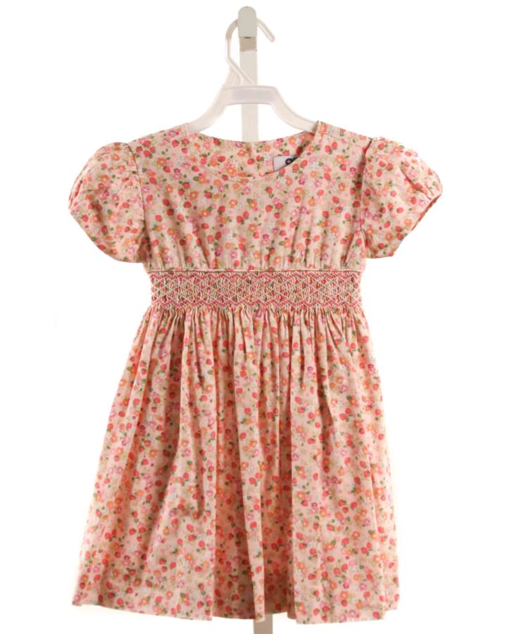 QUESTION EVERYTHING  PINK  FLORAL SMOCKED DRESS