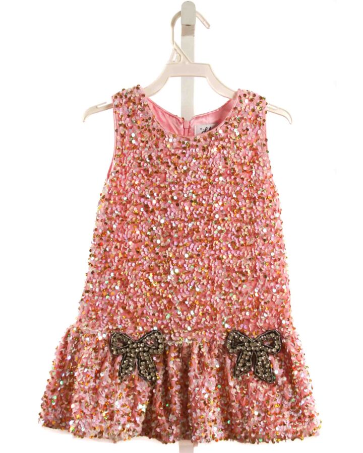 LOLA + THE BOYS  PINK   SEQUINED PARTY DRESS