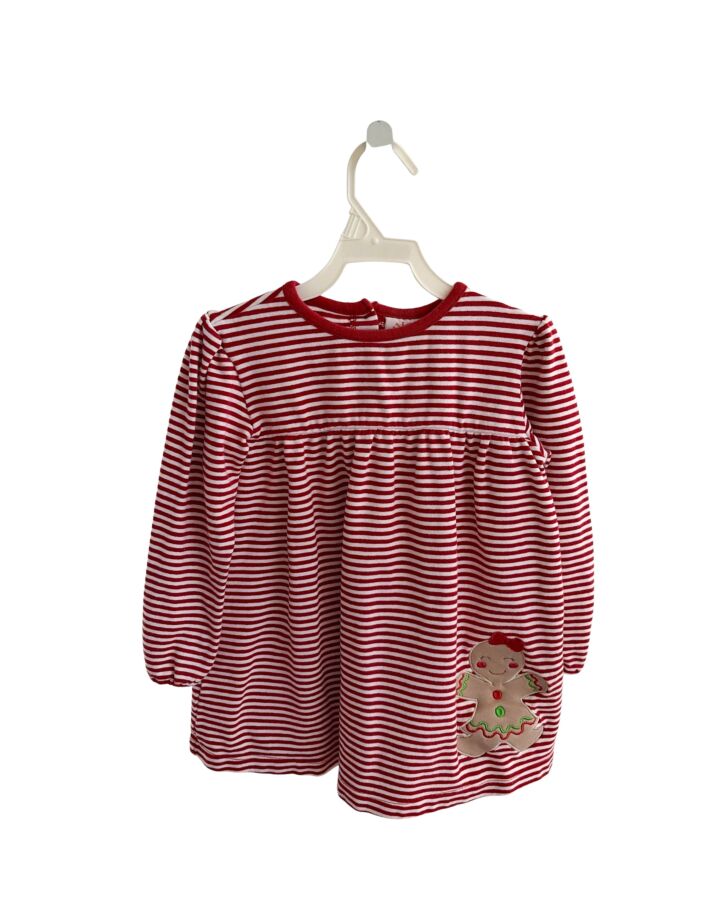 LUIGI  RED  STRIPED APPLIQUED KNIT LS SHIRT