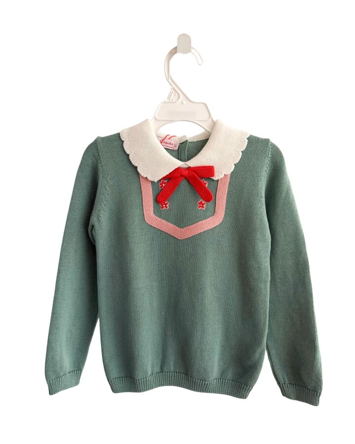 LA COQUETA  GREEN    SWEATER WITH BOW